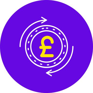 Para için. Web simgesi basit illüstrasyon