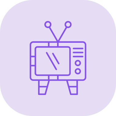 TV simgesi vektör illüstrasyonu