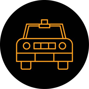 Taksiyle. Web simgesi basit illüstrasyon