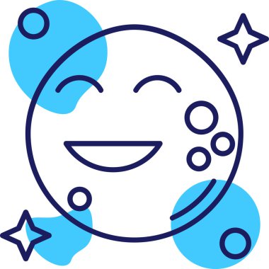 Mutlu yüz. Web simgesi basit illüstrasyon