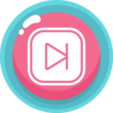 Oynayın. Web simgesi basit illüstrasyon