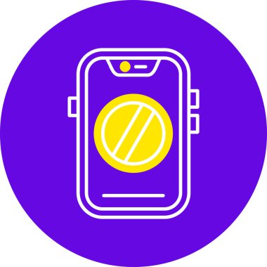 Modern cep telefonu simgesinin vektör çizimi