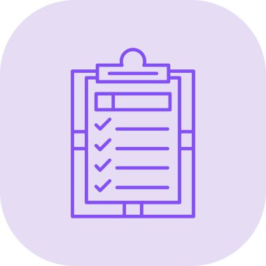 Kontrol listesi. Web simgesi basit tasarım