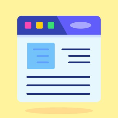 Web simgesi vektör illüstrasyonu.