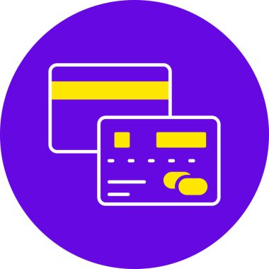 Kredi kartı ikonu. vektör illüstrasyonu