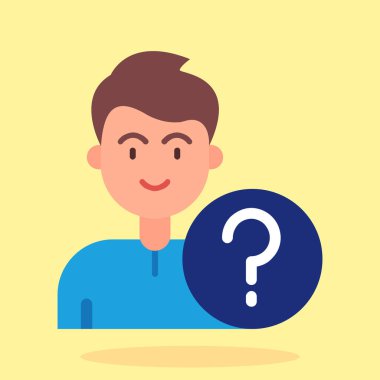 Soru işareti vektör simgesi düz