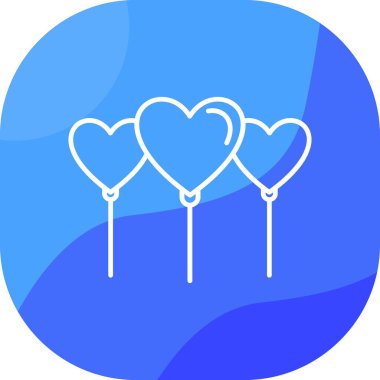 Kalp ikonu vektör illüstrasyonu