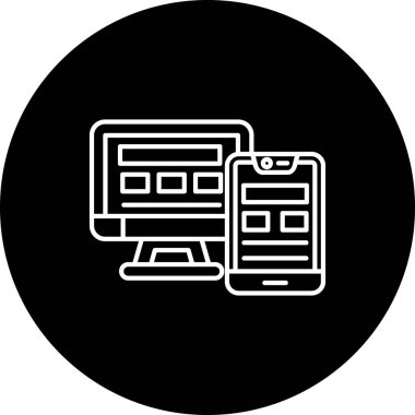 Web simgesi, vektör illüstrasyonu