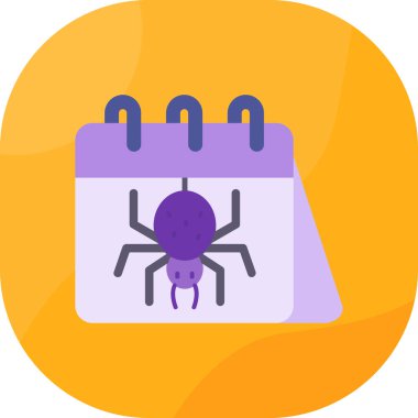 Örümcek simgesi, vektör illüstrasyonu