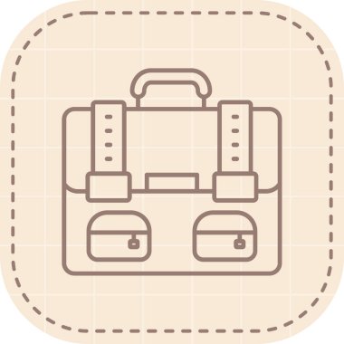 çanta çanta simgesi ana hat biçiminde