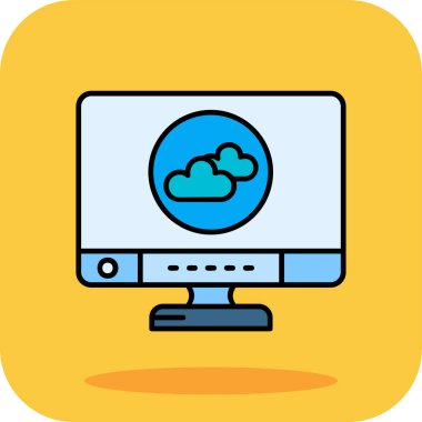 Bulut deposu. Basit resimleme