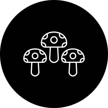 vektör mantar simgesi illüstrasyonu