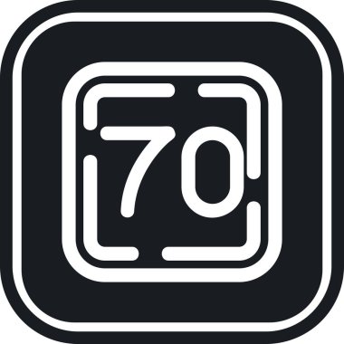 Bir 67 numaralı simgenin vektör illüstrasyonu