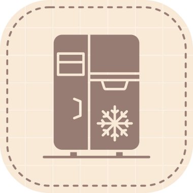 Buzdolabı web simgesi, vektör illüstrasyonu