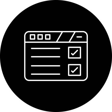 denetleme listesi vektör düz simgesi