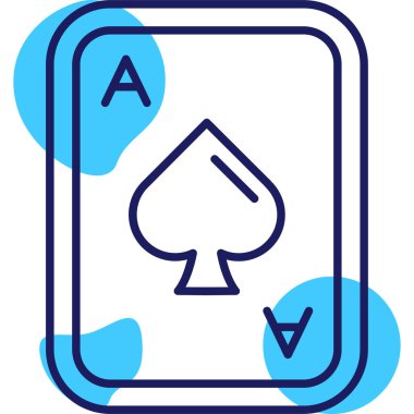 poker. Web simgesi basit illüstrasyon