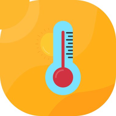 Termometre vektör simgesi. beyaz arkaplanda izole edilmiş çizgi film resimleme simgesi. grafik tasarım şablonu.