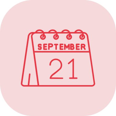 Eylül 24 tarih takvimi - takvim tarih simgesi tasarım şablonlu tek sayfa takvimi. vektör grafik şablonu tasarımı.