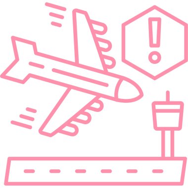 Havaalanı simgesinin vektör illüstrasyonu