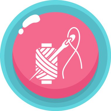 Dikiş. Web simgesi basit illüstrasyon