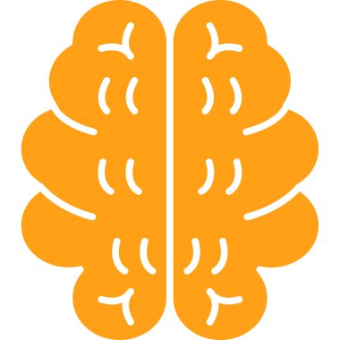 Beyin. Web simgesi basit illüstrasyon