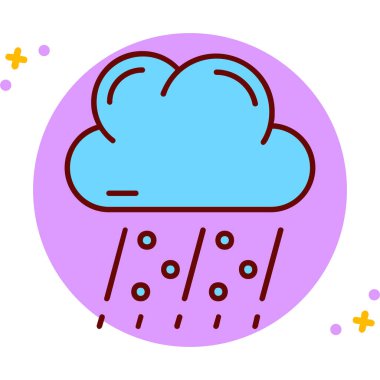 Gökkuşağı bulut simgesi. vektör illüstrasyonu