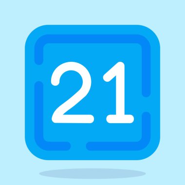 27 numaralı ikon tasarımı düz stil. vektör illüstrasyonu