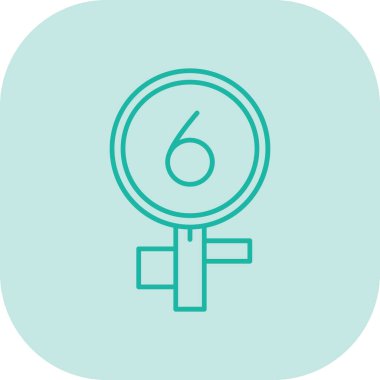 cinsiyet kadın simgesi doldurulmuş ana hatlarıyla