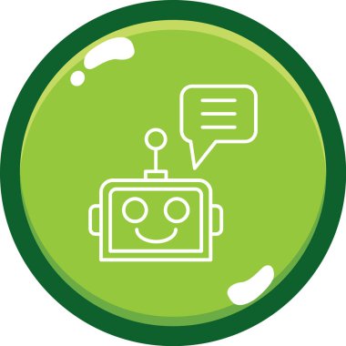 robot ikon vektör illüstrasyonu