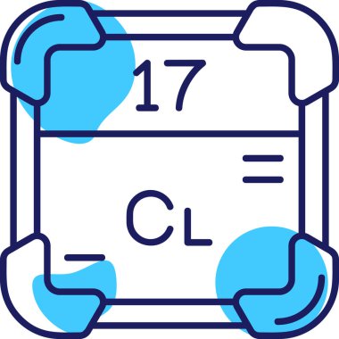 Yılın tasarımı için kimyasal formülün bir harf simgesinin vektör çizimi