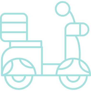 Motosiklet. Web simgesi basit illüstrasyon