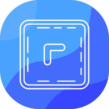 Tek bir harf simgesinin vektör illüstrasyonu