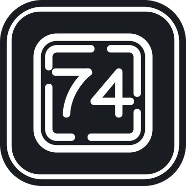 Moda stili izole edilmiş arkaplanda yedinci simge