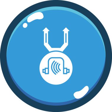 Tek bir düğmenin vektör illüstrasyonu