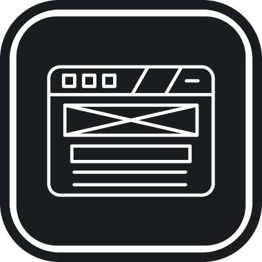 tarayıcı simgesi vektör illüstrasyonu