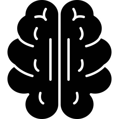 Beyin. Web simgesi basit illüstrasyon