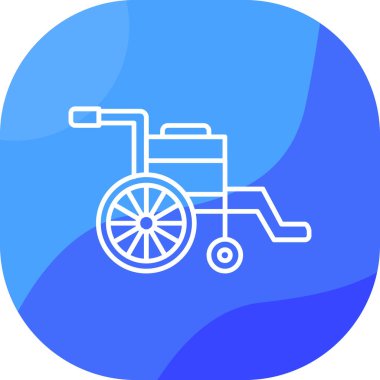 Tekerlekli sandalye simgesi modaya uygun izole edilmiş arkaplan