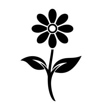 Yaratıcı Kullanım için Minimalist Çiçek Silüeti Tasarımı