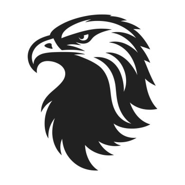 Premium Kalite Şahin Başı Silüet Çizim Tasarımı.