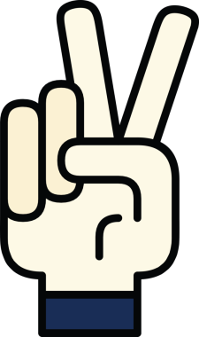 Şekillendirilmiş Grafiksel El Yapımı İşaret İşareti Basit Arkaplanda İzole Edildi