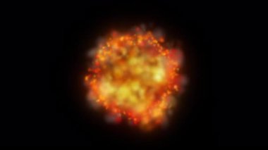 Alfa Kanalı ile 4K MOV Biçiminde Altın Sihirli Patlama Animasyonu