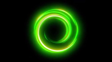 Siyah zemin üzerinde MP4 biçiminde sihirli enerji döndürme canlandırması