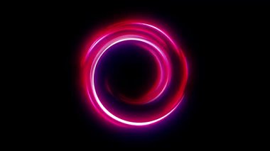 Siyah zemin üzerinde MP4 biçiminde sihirli enerji döndürme canlandırması