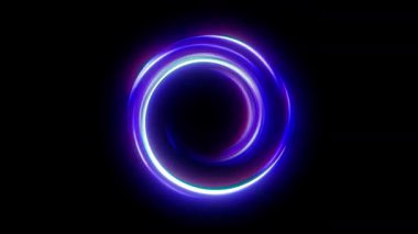 Siyah zemin üzerinde MP4 biçiminde sihirli enerji döndürme canlandırması