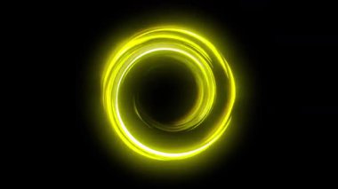 Siyah zemin üzerinde MP4 biçiminde sihirli enerji döndürme canlandırması