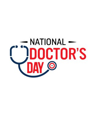 Ulusal Doktor Günü 'nü, Ulusal Doktor Günü tipografisi ile grafik tasarımı ile kutluyoruz.