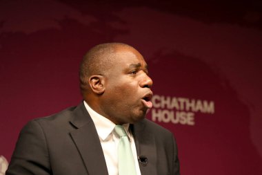 Londra, İngiltere 24 Ocak 2023. David Lammy, İşçi Partisi 'nin gölge dışişleri bakanı, Chatham Evi' nde.