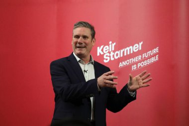 London / UK  January 31, 2020. Keir Starmer, running to be leader of the Labour Party, gives a speech at Westminster Cathedral Hall on Brexit day clipart