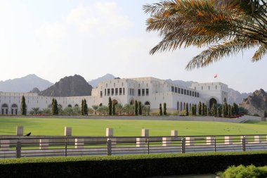 Muscat / Oman  February 11, 2020. The Council of Oman (parliament) in the Al Bustan district of the countrys capital Muscat clipart