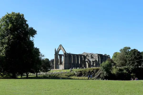 Stock image North Yorkshire, UK  September 20, 2021. View of the ruins of Bolton Priory, North Yorkshire